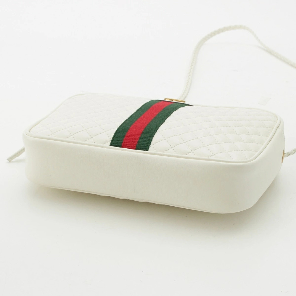 Gucci GG Marmont Sherry Quilted Leather Shoulder Bag White - Picture 5 of 8
